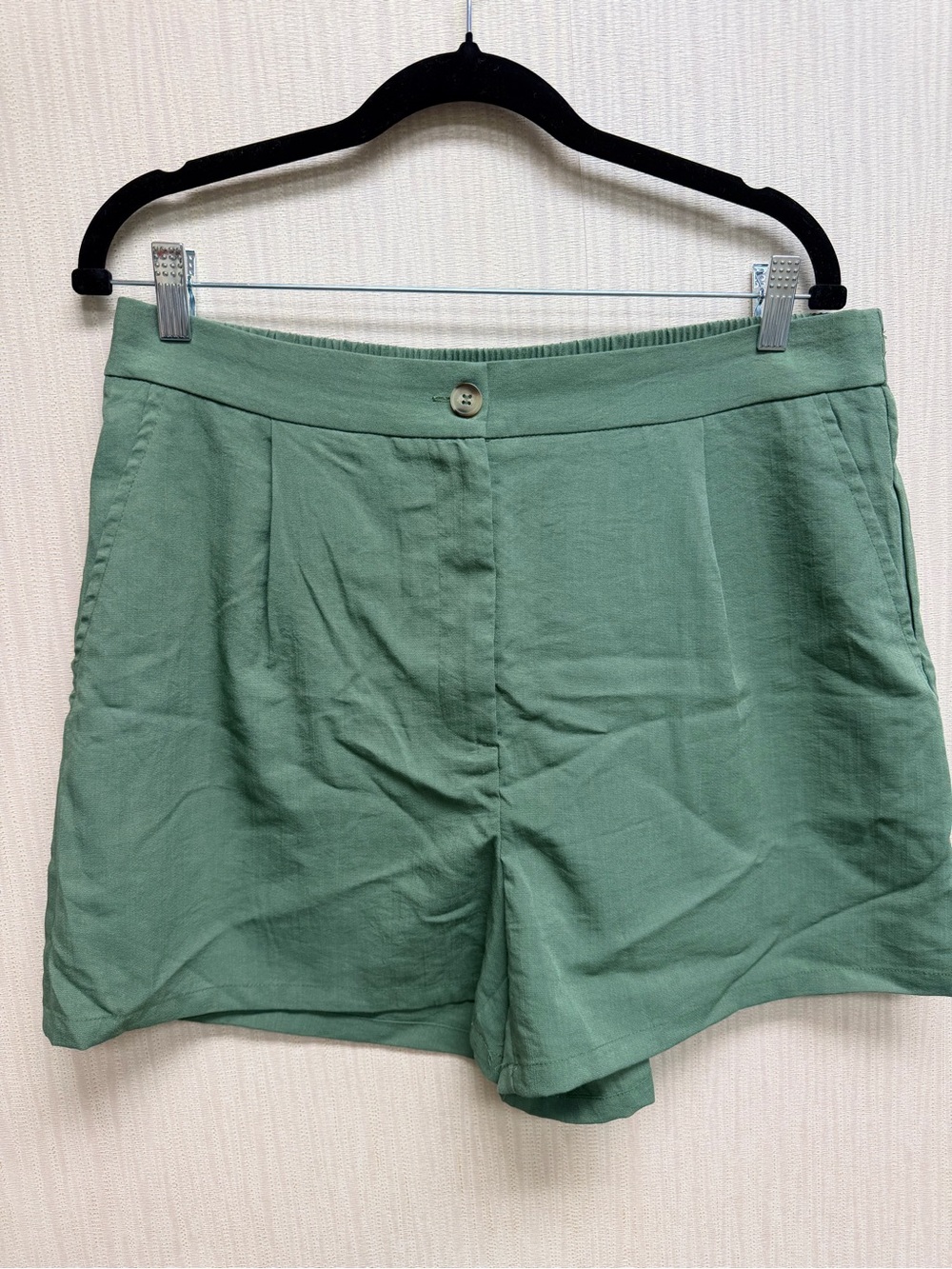 Amazon Women's Sage Green High-Rise Shorts